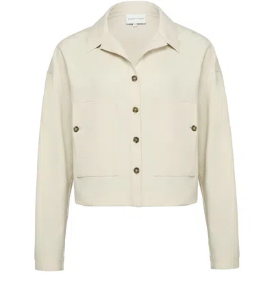 Loulou Studio Lune Boxy Shirt In Virgin Wool In Beige