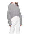 Loulou Studio Long Sleeve Sweater In Gray