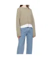 Loulou Studio Long Sleeve Sweater In Nude