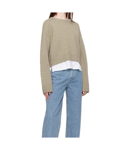 Loulou Studio Long Sleeve Sweater In Nude