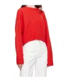 Loulou Studio Long-sleeved Sweater In Red