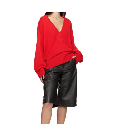 Loulou Studio Long Sleeve Sweater In Rojo