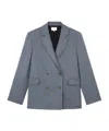 Loulou Studio Long-sleeved Casual Jacket In Gray