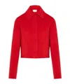 Loulou Studio Zhanna Short Boxy Coat In Red