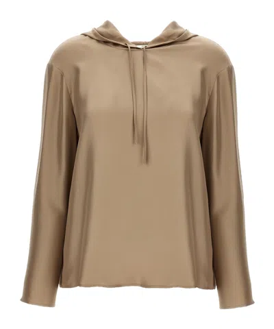 Loulou Studio Long-sleeved Hoodie In Beige