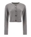 Loulou Studio Loulou Charcoal Cashmere Zephir Cardigan In Gray