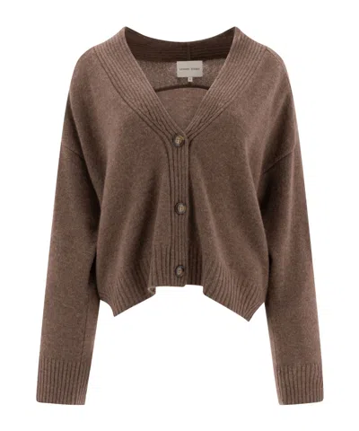 Loulou Studio Long-sleeved Knitted Cardigan In Green