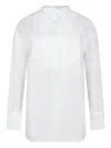 Loulou Studio Long-sleeved Panelled Shirt In White