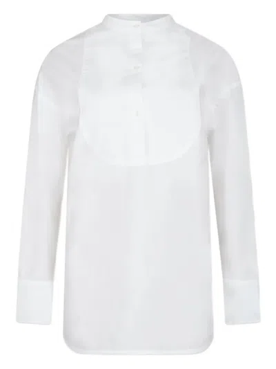 Loulou Studio Long-sleeved Panelled Shirt In White
