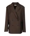 Loulou Studio Long-sleeved Suit Jacket In Brown