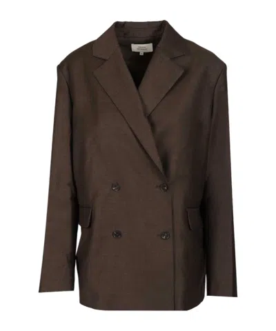 Loulou Studio Long-sleeved Suit Jacket In Brown
