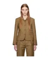 Loulou Studio Long Sleeved Suit Jacket In Brown