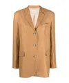 Shop Loulou Studio Long Sleeved Suit Jacket In Nude