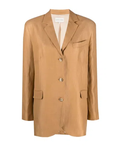 Loulou Studio Long Sleeved Suit Jacket In Nude
