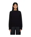 Loulou Studio Pullover Safi In Lana E Cashmere In Black