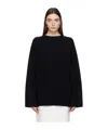 Loulou Studio Long-sleeved Sweater In Black