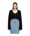Loulou Studio Long-sleeved Sweater In Black