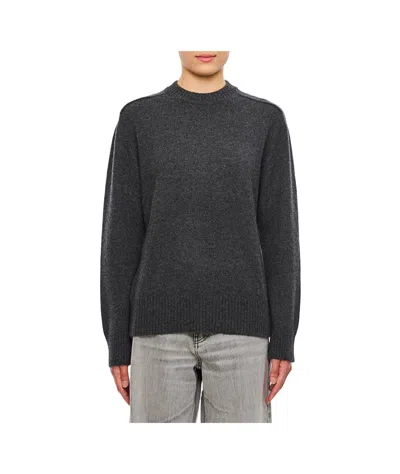 Loulou Studio Long-sleeved Sweater In Black