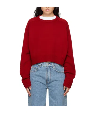 Loulou Studio Long-sleeved Sweater In Red
