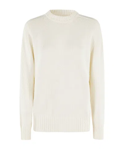 Loulou Studio Long-sleeved Sweater In White