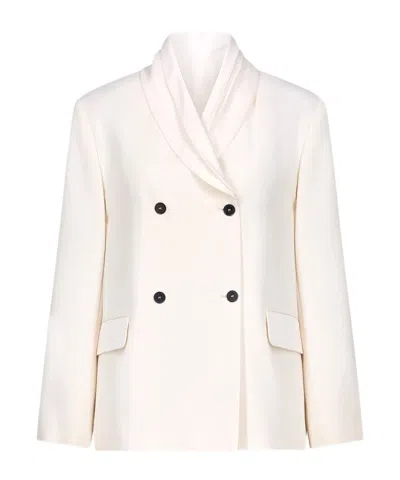 Loulou Studio Long-sleeved Suit Jacket In White