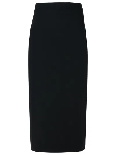 LOULOU STUDIO LOULOU STUDIO 'SAMOS' BLACK VIRGIN WOOL SKIRT