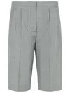 Loulou Studio 'saon' Grey Virgin Wool Shorts In Grey