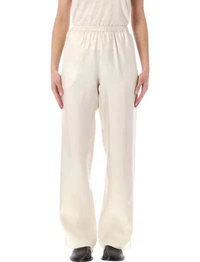 Loulou Studio Loulou Alera Silk Straight Pants In White