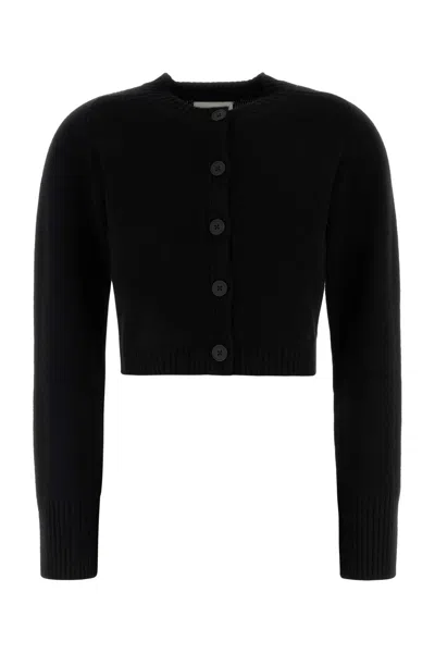 LOULOU STUDIO LOULOU BLACK CASHMERE ZEPHIR CARDIGAN