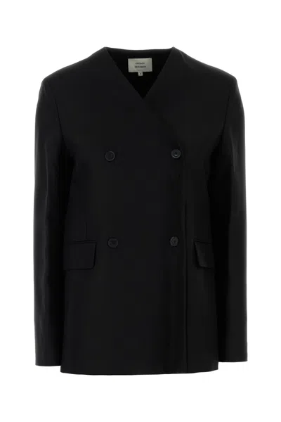 Loulou Studio Loulou Black Viscose Blend Munro Blazer