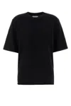 Loulou Studio Raven Short Sleeve Wool Blend Sweater In Black