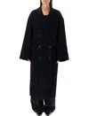 Loulou Studio Borneo Oversized Wool And Cashmere Coat In Black