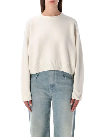 Loulou Studio Loulou Bruzzi Cropped Wool And Cashmere Sweater In Neutral