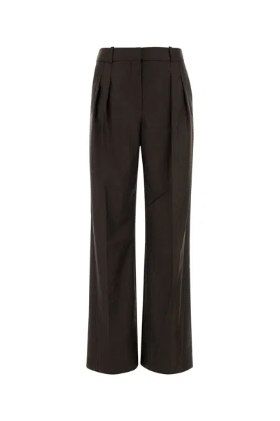 Loulou Studio Loulou Dark Brown Wool Sbiru Palazzo Pant