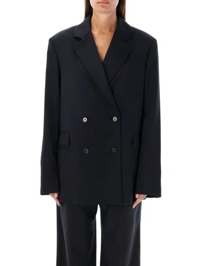 Loulou Studio Loulou Donau Double-breasted Blazer In Black