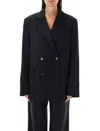 Loulou Studio Loulou Donau Double-breasted Blazer In Black