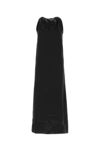 Loulou Studio Black Satin Morene Dress