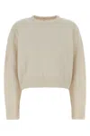 Loulou Studio Loulou Ivory Wool Blend Bruzzi Sweater In Neutral