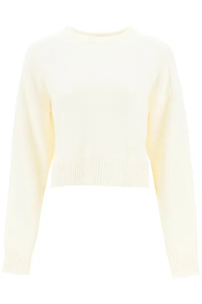 Loulou Studio Loulou Ivory Wool Blend Oversize Bruzzi Sweater In White