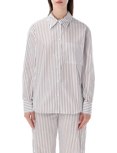 Loulou Studio Loulou Maud Oversized Cotton Poplin Shirt In White