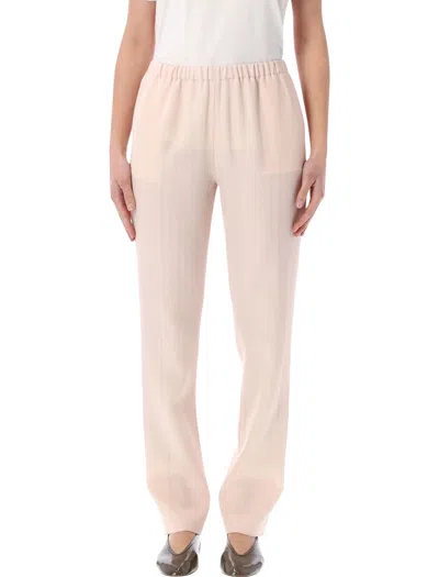 Loulou Studio Loulou Mini Refined Straight-leg Trousers - Size 36 In Pink