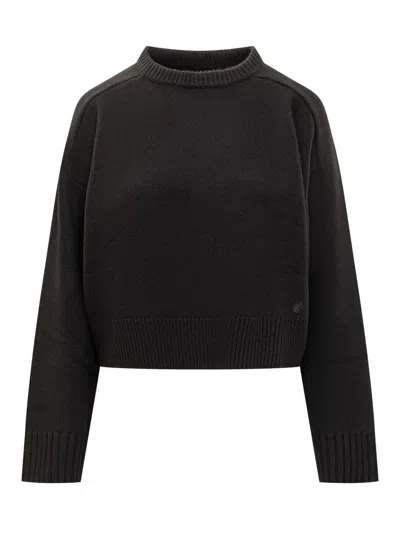 Loulou Studio Black Wool Sweater With Crew Neck