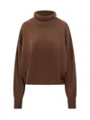 Loulou Studio Brown Turtleneck Sweater In Brown