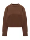 Loulou Studio Brown Wool Sweater With Crew Neck In Brown
