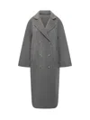 Loulou Studio Double-breasted Coat Gray In Gray