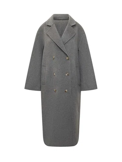 Loulou Studio Double-breasted Coat Gray