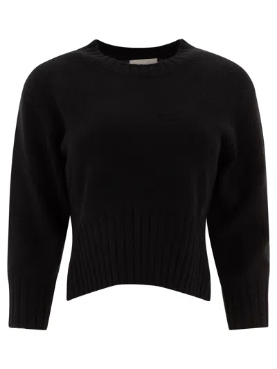 Loulou Studio Cashmere Cropped Sweater In Black