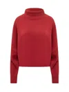 Loulou Studio Red Turtleneck Sweater In Red