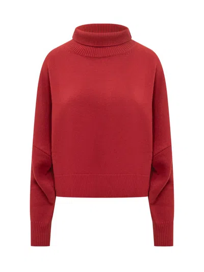 Loulou Studio Red Turtleneck Sweater