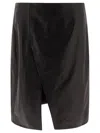 Loulou Studio Leather Mini Skirt In Black